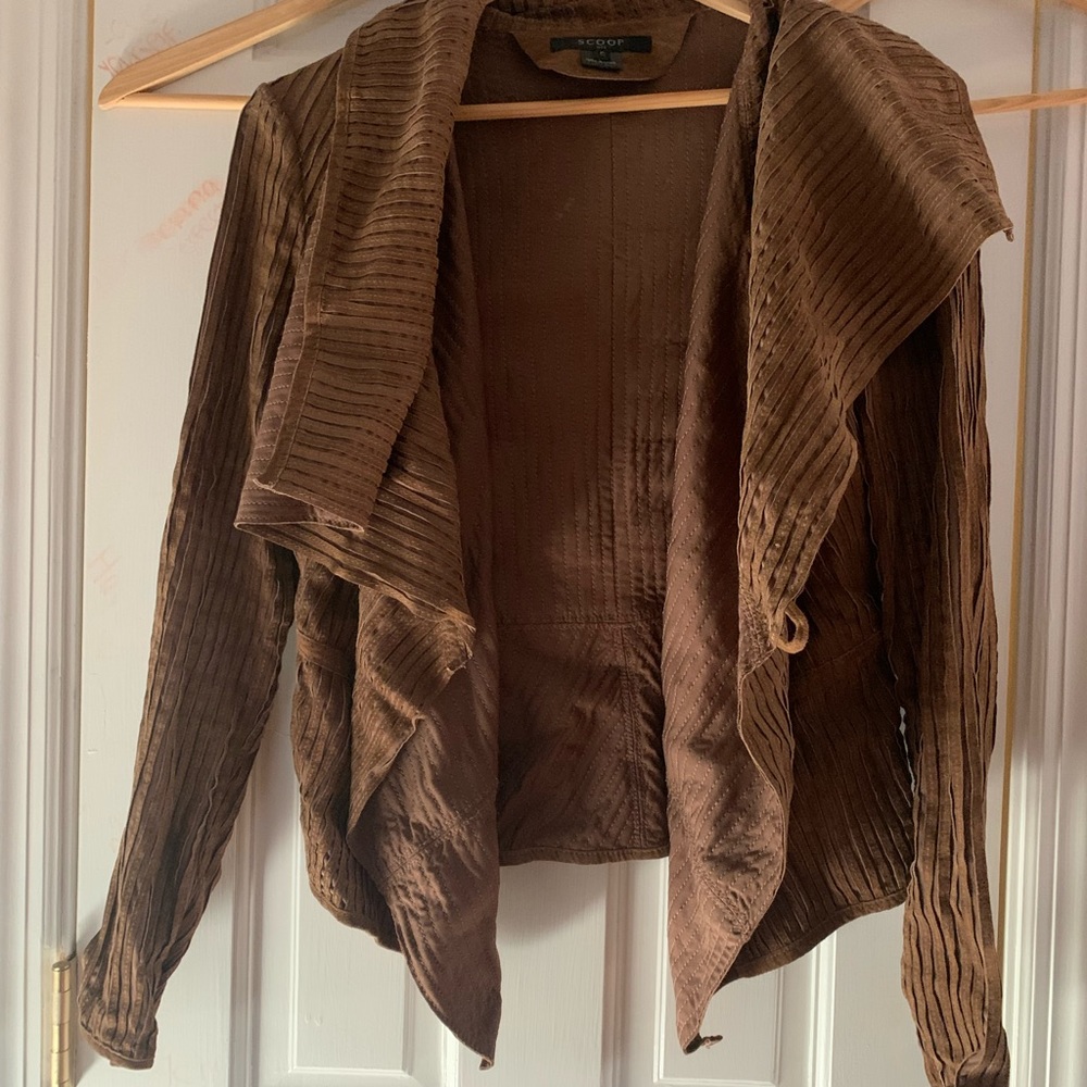 Scoop NYC Jacket size small brown blazer
